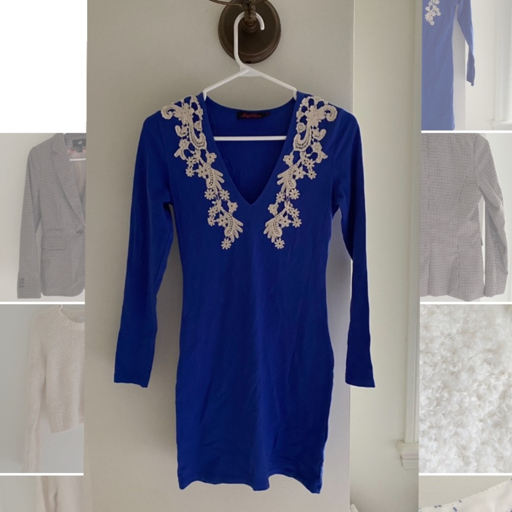 Motel - Bodycon Dress Lace Detail - Small